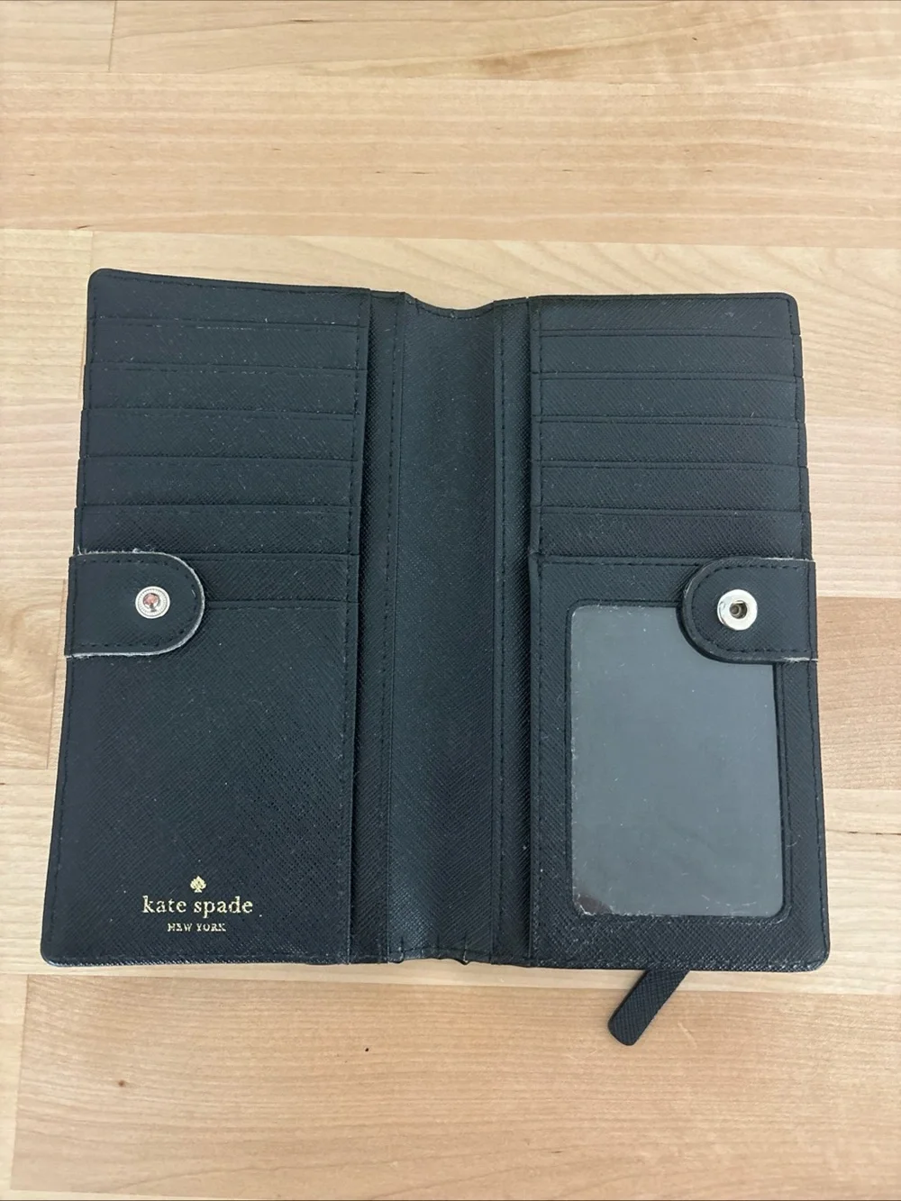 kate spade Cream and Black Bicolor Continental Wallet